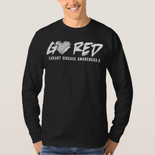 Go Red Heart Disease Awareness Month Ribbon 3 T-Shirt