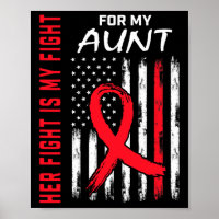 Go Red Her Fight Aunt Heart Disease Awareness Usa 