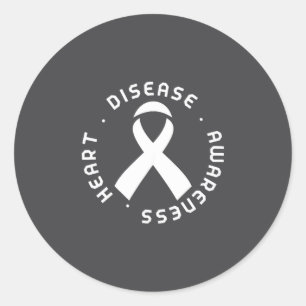 Go Red In February Heart Disease Awareness Health Classic Round Sticker