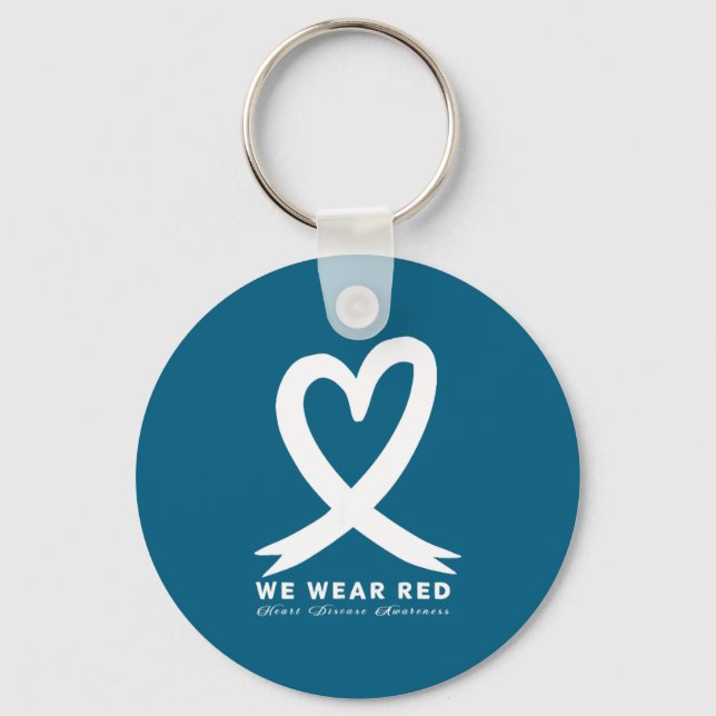 Go Red In February Heart Disease Awareness Health  Key Ring (Front)