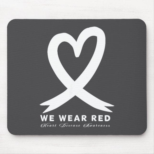 Go Red In February Heart Disease Awareness Health  Mouse Mat (Front)