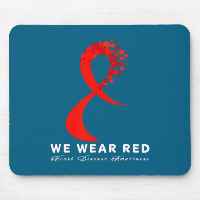 Go Red In February Heart Disease Awareness Health  Mouse Mat (Front)