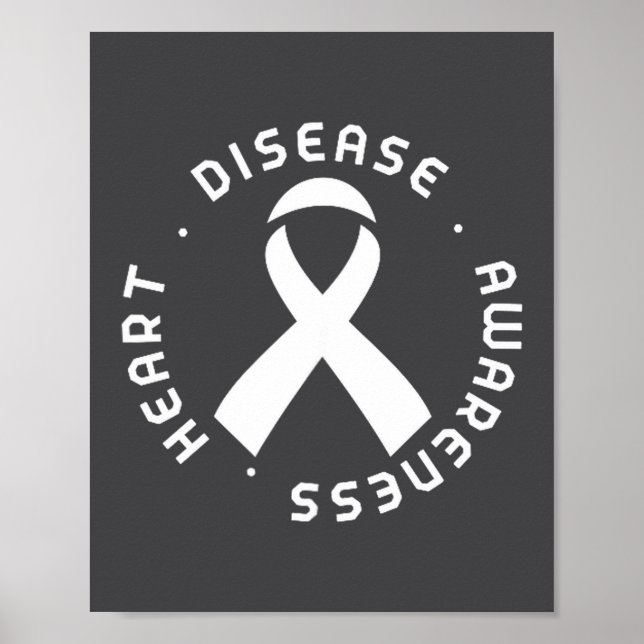 Go Red In February Heart Disease Awareness Health  Poster (Front)