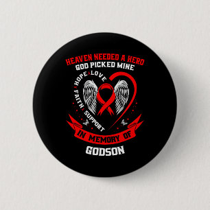 Go Red In Memory Of My Godson Heart Disease Awaren 6 Cm Round Badge