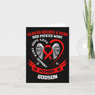 Go Red In Memory Of My Godson Heart Disease Awaren Card