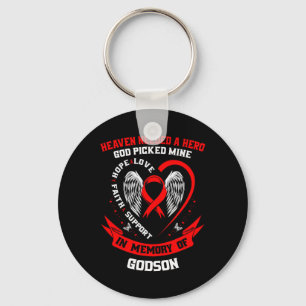 Go Red In Memory Of My Godson Heart Disease Awaren Key Ring