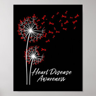 Go Red Ribbon Heart Disease Awareness Month  Poster