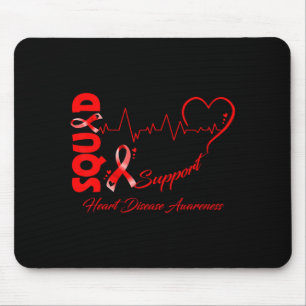 Go Red Support Squad Heart Disease Awareness Mouse Mat
