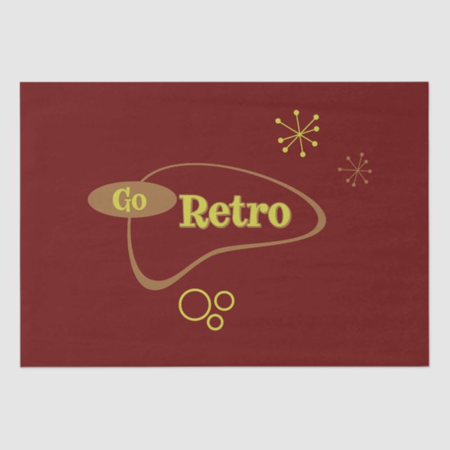 Go Retro MidCentury Modern Pattern Wrapping Paper (Front)