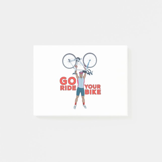 Go ride Your Bike Post-it Notes (Front)
