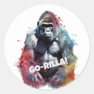 Go-rilla!! Classic Round Sticker
