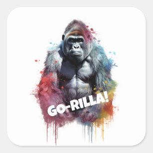 Go-rilla!! Square Sticker
