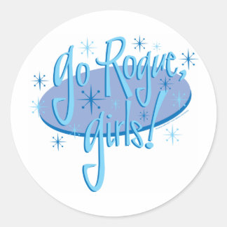 go-rogue-girls classic round sticker