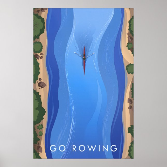 Go Rowing Travel Poster (Front)