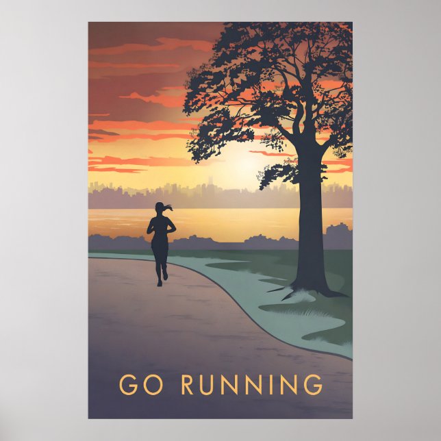 Go Running Travel Poster (Front)