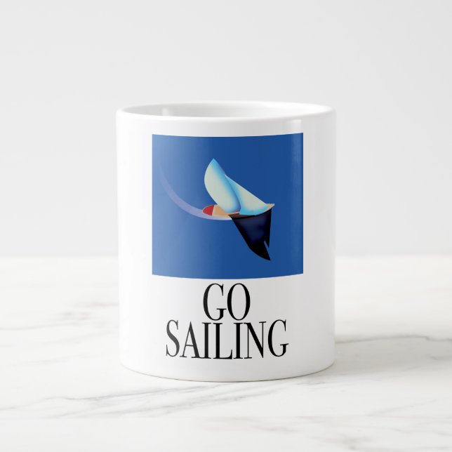 Go Sailing Large Coffee Mug (Front)
