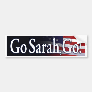 go_sarah_go_Black bumper sticker
