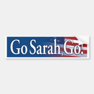 go_sarah_go_Blue bumper sticker