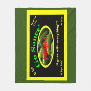 Go Sauce Blanket with Green and Yellow backgound
