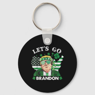 Go Shamrock Brandon Happy St Patrick Day Trump Key Ring
