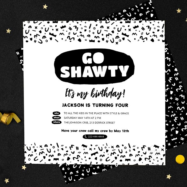 Go Shawty It's Your Birthday, Hip Hop Rap Party Invitation (Creator Uploaded)