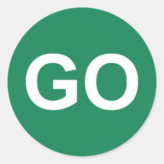 GO Sign Classic Round Sticker