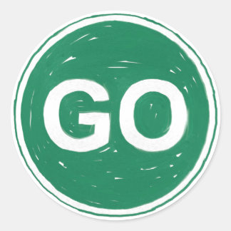 Go Sign Classic Round Sticker