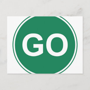 GO Sign Postcard