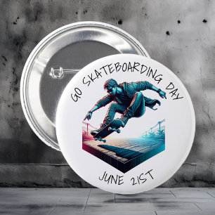 Go Skateboarding Day 6 Cm Round Badge