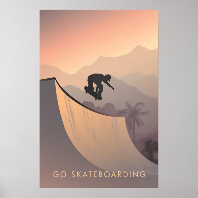 Go Skateboarding Travel Poster (Front)