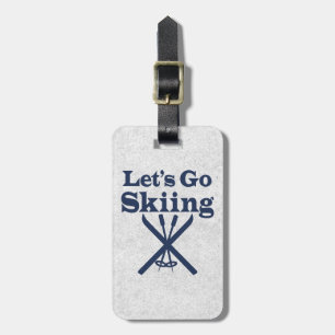Go Skiing Luggage Tag