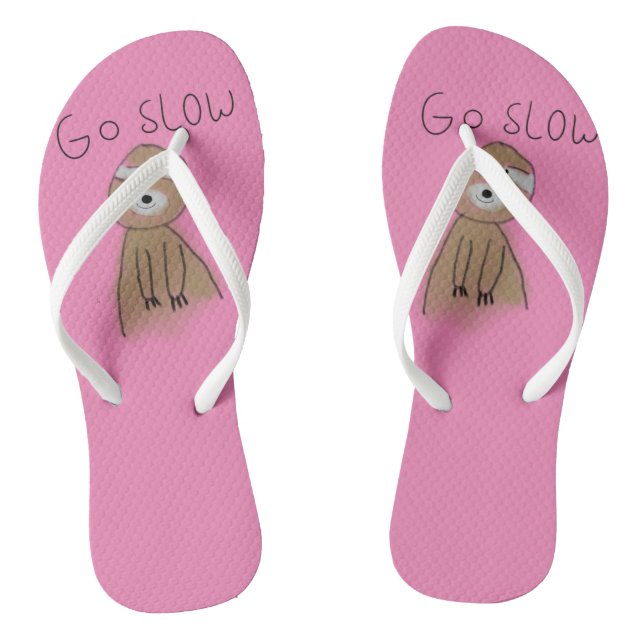 go slow sloth flip flops (Footbed)