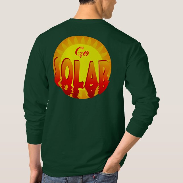 Go Solar Energy Slogan T-shirt (Back)