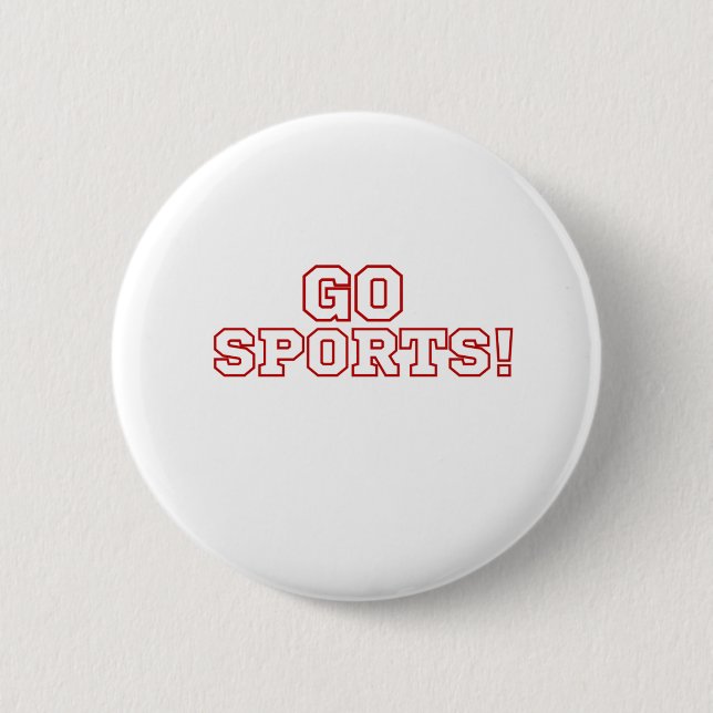 GO SPORTS! 6 CM ROUND BADGE (Front)