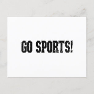 Go Sports! Funny Vintage Sports Sport Fan Go Sport Postcard