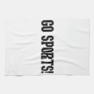 Go Sports! Funny Vintage Sports Sport Fan Go Sport Tea Towel