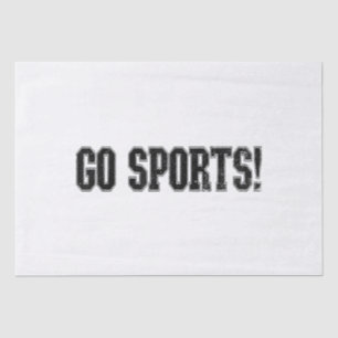 Go Sports! Funny Vintage Sports Sport Fan Go Sport Tissue Paper