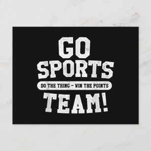 Go Sports Team! Funny Sports Enclosure Card