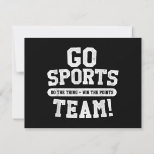 Go Sports Team! Funny Sports Thank You Card
