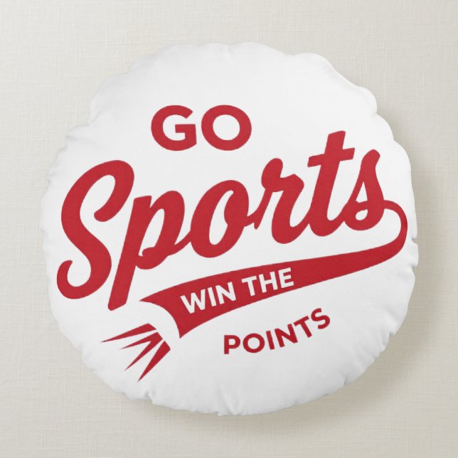 Go Sports Win the Points Round Cushion (Front)