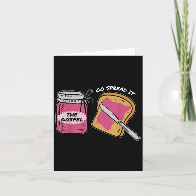 Go Spread It Gospel, Funny Bible Verse  Card (Front)