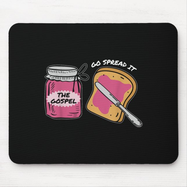 Go Spread It Gospel, Funny Bible Verse  Mouse Mat (Front)