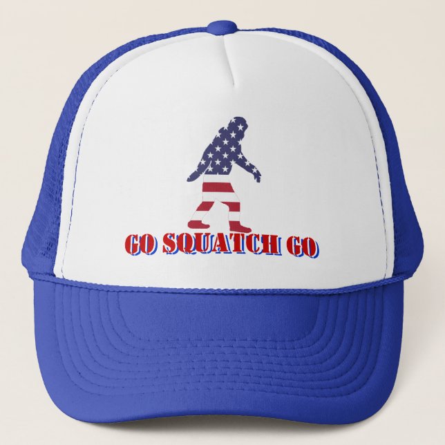 Go Squatch GO U.S.A Trucker Hat (Front)