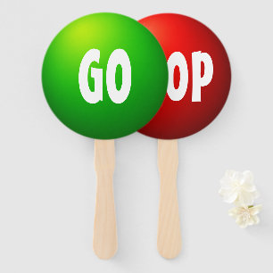 Go Stop Game Paddle Sign Hand Fan