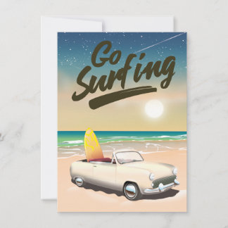 Go Surfing Travel poster! Invitation