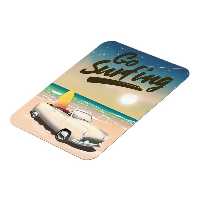 Go Surfing Travel poster! Magnet (Left Side)