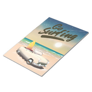 Go Surfing Travel poster! Notepad