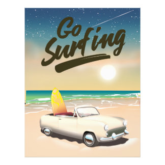 Go Surfing Travel poster! Photo Print