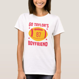 Go Taylors Boyfriend Football T-Shirt