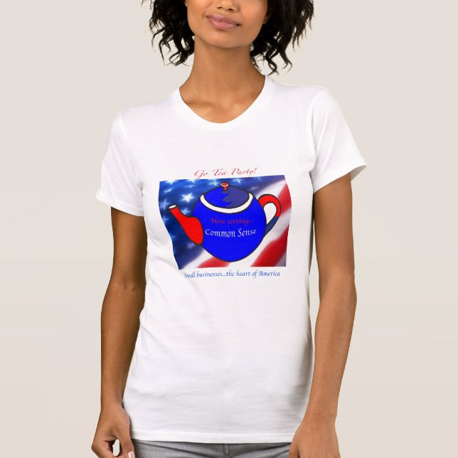 Go Tea Party! Flag T-shirt (Front)